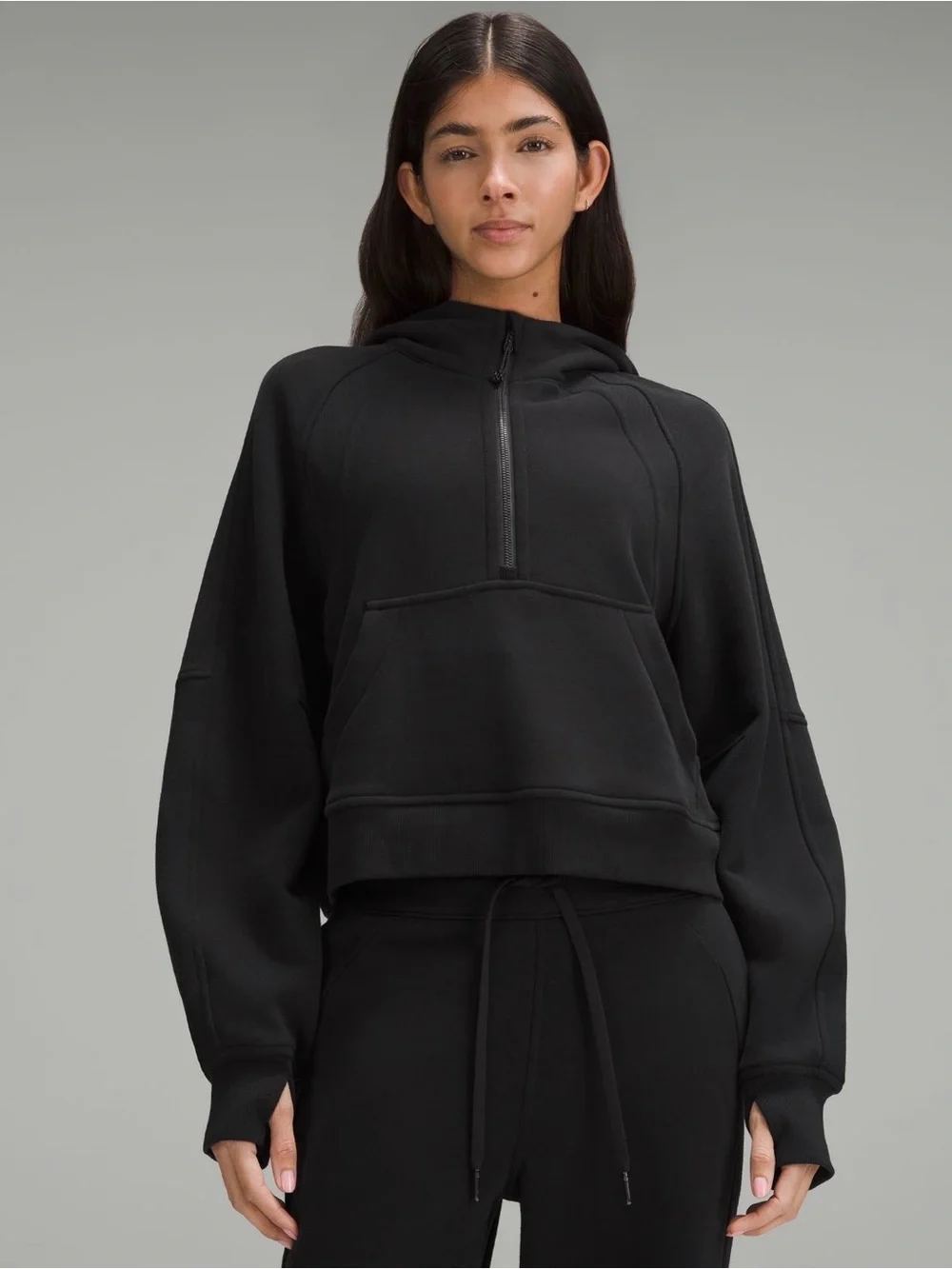 Lululemon Scuba Oversized Half-Zip Cropped Hoodie